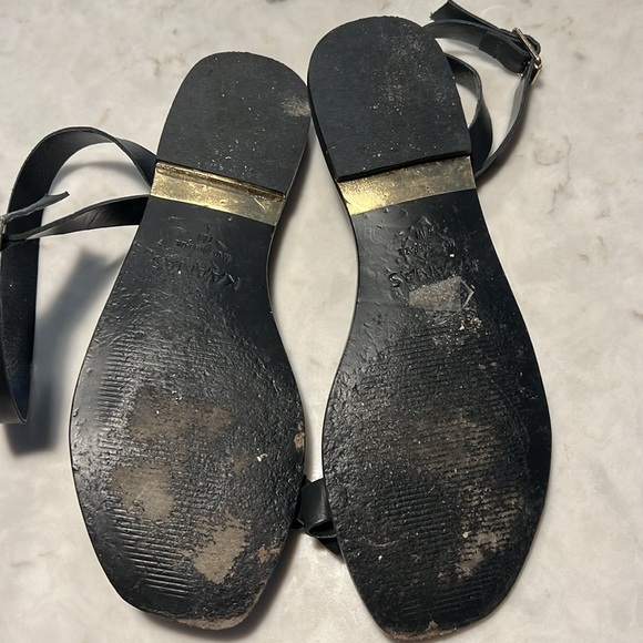 KAANAS Leather Ankle-wrap Bow Sandal - Picture 4 of 4